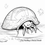 Hermit Crab Cartoon Design Coloring Pages 1