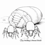 Hermit Crab Family Coloring Pages: Adult and Baby Crabs 3