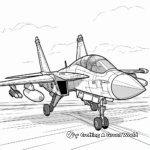 Heroic Fighter Jet Coloring Pages for Veterans Day 2