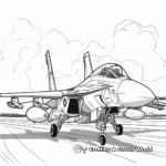 Heroic Fighter Jet Coloring Pages for Veterans Day 3