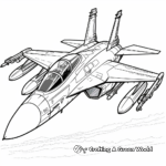 Heroic Fighter Jet Coloring Pages for Veterans Day 4