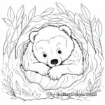 Hibernating Bear Coloring Pages 2