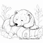 Hibernating Bear Coloring Pages 4