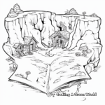Hidden Cave Treasure Map Coloring Pages 1
