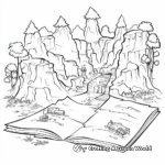 Hidden Cave Treasure Map Coloring Pages 2