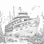 Hidden Treasures Sunken Ship Coloring Pages 4