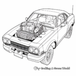 High-Detailed Car Engine Coloring Pages for Adults 4