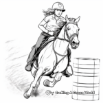 High-Speed Race Between Barrels Coloring Pages 1