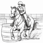 High-Speed Race Between Barrels Coloring Pages 2