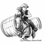 High-Speed Race Between Barrels Coloring Pages 4