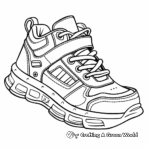 High Tech Running Shoe Coloring Pages 1