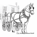 Historic Clydesdale Horse Cart Coloring Pages 2