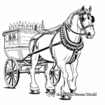 Historic Clydesdale Horse Cart Coloring Pages 3