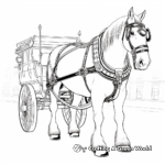 Historic Clydesdale Horse Cart Coloring Pages 4