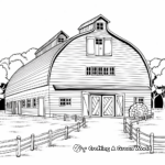 Historic Round Barn Coloring Pages 1