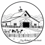 Historic Round Barn Coloring Pages 2