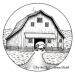 Historic Round Barn Coloring Pages 3