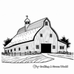 Historic Round Barn Coloring Pages 4