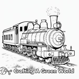 Steam Train Coloring Pages - Free &amp; Printable!