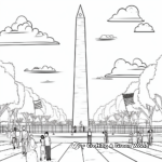 Historic Washington Monument Coloring Pages 1