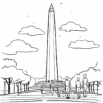 Historic Washington Monument Coloring Pages 3