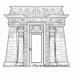 Historical Egyptian Door Coloring Pages 1
