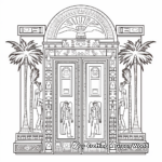 Historical Egyptian Door Coloring Pages 4