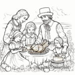 Historical First Thanksgiving Coloring Pages 1