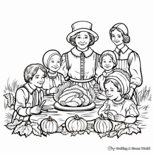 Historical First Thanksgiving Coloring Pages 3