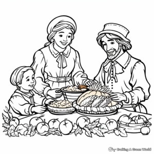 Historical First Thanksgiving Coloring Pages 4