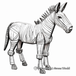 Historical Wooden Toy Donkey Coloring Pages 3