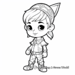 Holiday Spirit Elf on the Shelf Coloring Pages 1