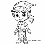 Holiday Spirit Elf on the Shelf Coloring Pages 2