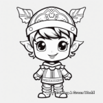 Holiday Spirit Elf on the Shelf Coloring Pages 3