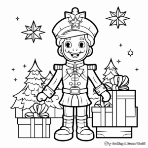 Holiday-Themed Nutcracker Coloring Pages 3