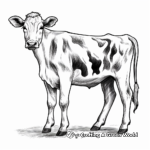 Holstein Breed Cow Coloring Pages 2