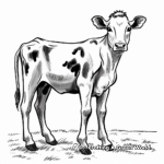 Holstein Breed Cow Coloring Pages 4