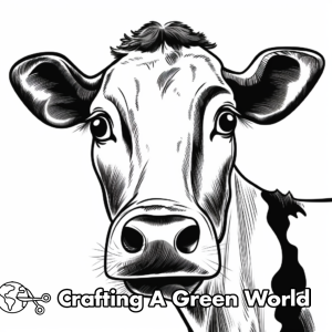 Cow Face Coloring Pages - Free &amp; Printable!
