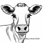 Holstein Cow Face Coloring Pages 2