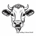 Holstein Cow Face Coloring Pages 3