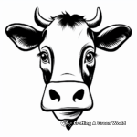 Holstein Cow Face Coloring Pages 4