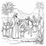 Holy Week Events Coloring Pages: Palm Sunday to Easter 4