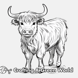 Highland Cow Coloring Pages - Free &amp; Printable!