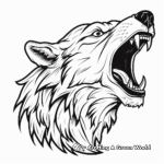 Howling Wolf Head Coloring Pages 2