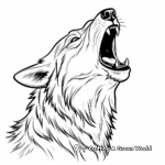 Howling Wolf Head Coloring Pages 3
