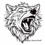 Howling Wolf Head Coloring Pages 4