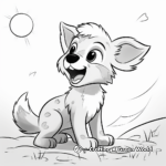 Howling Wolf Pup Coloring Pages 2
