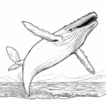 Humpback Whale Breaching the Surface Coloring Pages 2