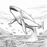 Humpback Whale Breaching the Surface Coloring Pages 3