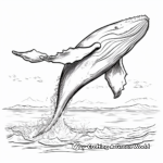 Humpback Whale Breaching the Surface Coloring Pages 4